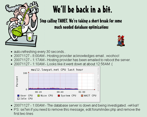 Lowyat.net Server Down