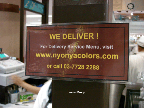 Delivery, Nyonya Colors @ 1Utama